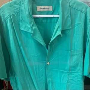 Tommy Bahama Men's Short Sleeve Teal Shirt